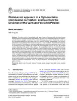 Image of first page of: Global-event approach to a high-precision inter-basinal
                    correlation: example from the Devonian of the Variscan Foreland
                    (Poland)