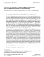 Image de la premiere page de: Deciphering the metamorphic history of low-grade
					metasediments of Saxo-Thuringia (Germany) using Th-U-Pb monazite
					dating