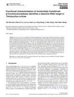 Image of first page of: Functional characterization of horizontally transferred β-fructofuranosidases identifies a selective RNAi target in Tetranychus urticae
				