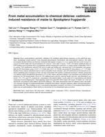 Image of first page of: From metal accumulation to chemical defense: cadmium-induced resistance of maize to Spodoptera frugiperda
				