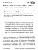 Image de la premiere page de: RNAi-based control of spider mites via CPAPs: from target screening to nanocarrier-mediated dsRNA delivery