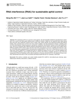 Image de la premiere page de: RNA interference (RNAi) for sustainable aphid control