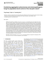 Image de la premiere page de: Combining aggregation pheromones and entomopathogenic fungi for population-level control of the red palm weevil