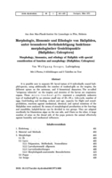 Bild der ersten Seite der Arbeit: Morphologie, Bionomie und Ethologie von Halipliden, unter besonderer Berücksichtigung funktionsmorphologischer Gesichtspunkte (Haliplidae; Coleoptera)
