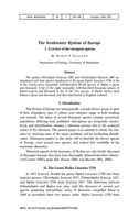 Image de la premiere page de: The freshwater Hydras of Europe  
1. A review of the european species